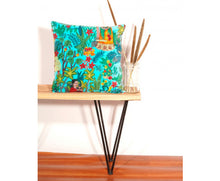 Load image into Gallery viewer, CUSHION COVER MEXICO MUERTES TURQUOISE 45CM
