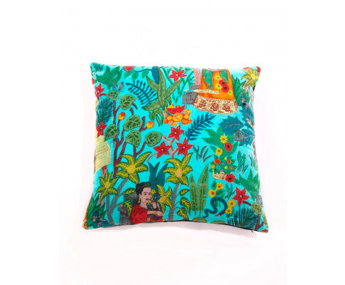 CUSHION COVER MEXICO MUERTES TURQUOISE 45CM