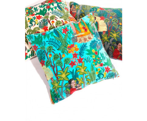 CUSHION COVER MEXICO MUERTES TURQUOISE 45CM