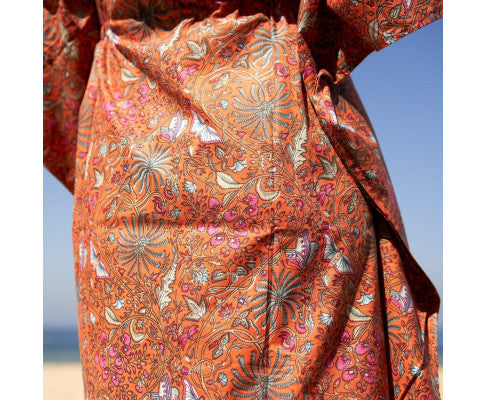 CORAL BURST MAXI DRESS